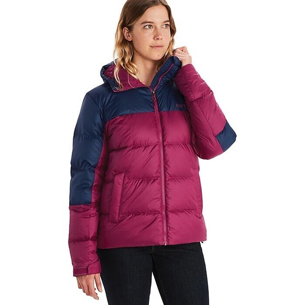Marmot Hooded Down Jacket Wild RoseArtic Navy M